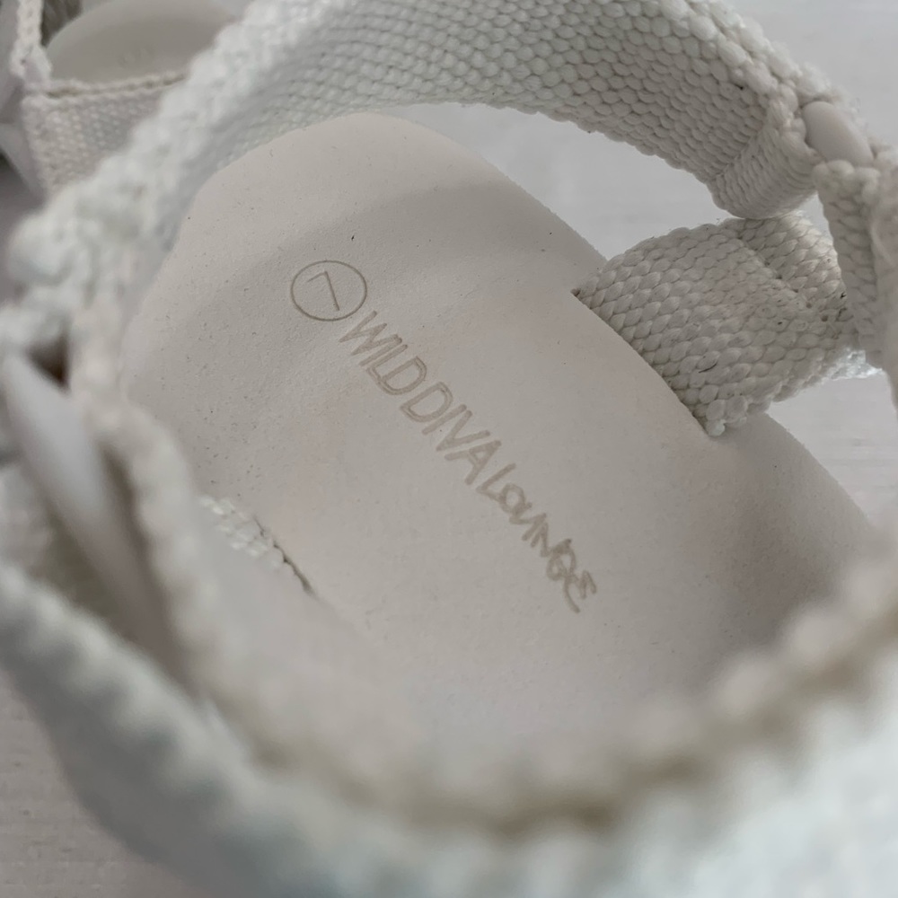 Wild Diva Lounge Sassy White Yoga Mat Platform Sandals Woman’s 7 - Picture 10 of 12